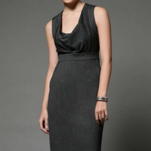 Paige Black Label Kingly Dress Size 10 Black With Subtle Silver Sparkles. - Picture 6 of 16